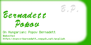 bernadett popov business card